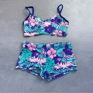 Vintage Tropical Hawaiian Bikini Set